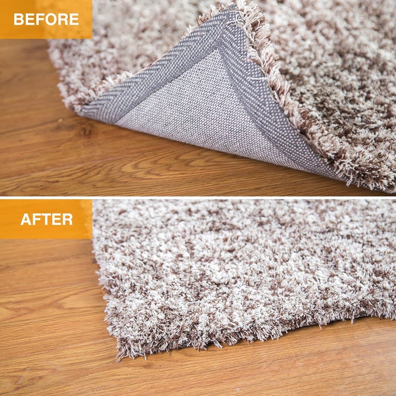 Home Techpro Rug Pads Grippers, 9.8 Ft Non Slip Washable Grippers for Rug, â€œVacuum TECHâ€ - New Materials to Anti Curling Rug Pad : Keep Your Rug in Place & Make Corner Flat and Easily Peel Off - Image 4